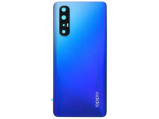 Cover Batteria + Vetrino Camera + Adesivi Starry Blu per Oppo Find X2 Neo