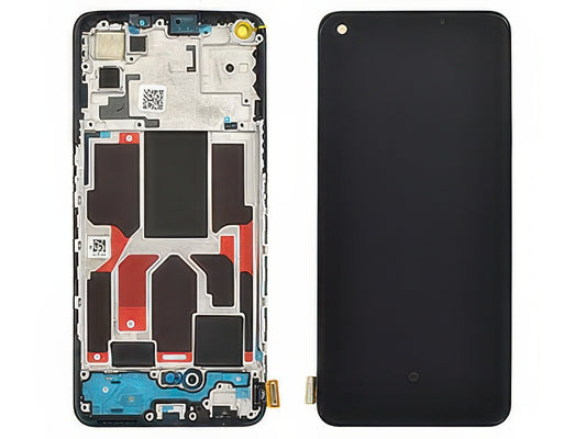 Lcd + Touch Screen + Frame Nero per Oppo Find X3 Lite