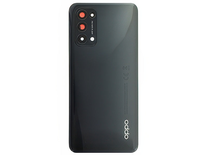 Cover Batteria + Vetrino Camera + Adesivi Starry Nero per Oppo Find X3 Lite
