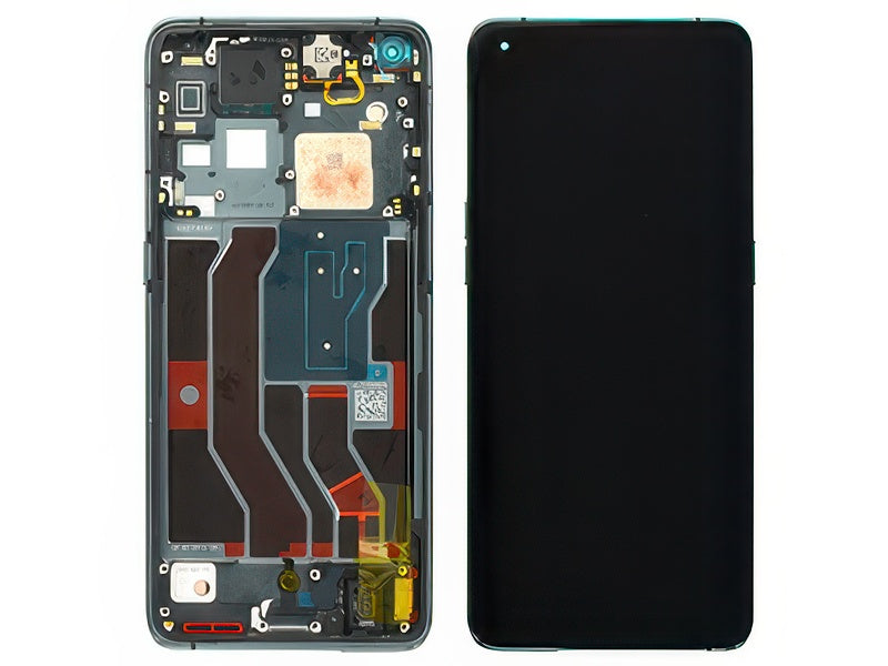 Lcd + Touch Screen + Frame + Tasti Laterali + Altoparlante Gloss Nero per Oppo Find X3 Pro