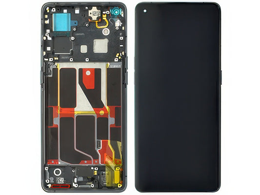 Lcd + Touch Screen + Frame + Tasti Laterali + Vibrazione + Altoparlante Nero per Oppo Find X5