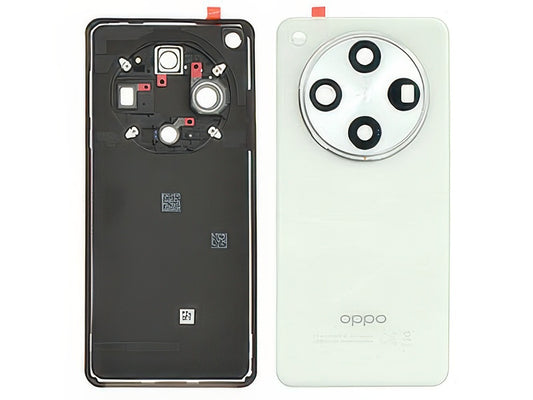 Cover Batteria + Vetrino Camera + Adesivi Pearl Bianco per Oppo Find X8 Pro
