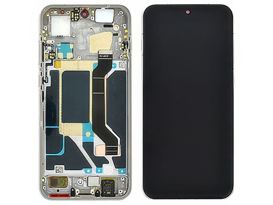 Lcd + Touch Screen + Frame + Tasti Laterali Titanium Grey per Oppo Find X9 5G