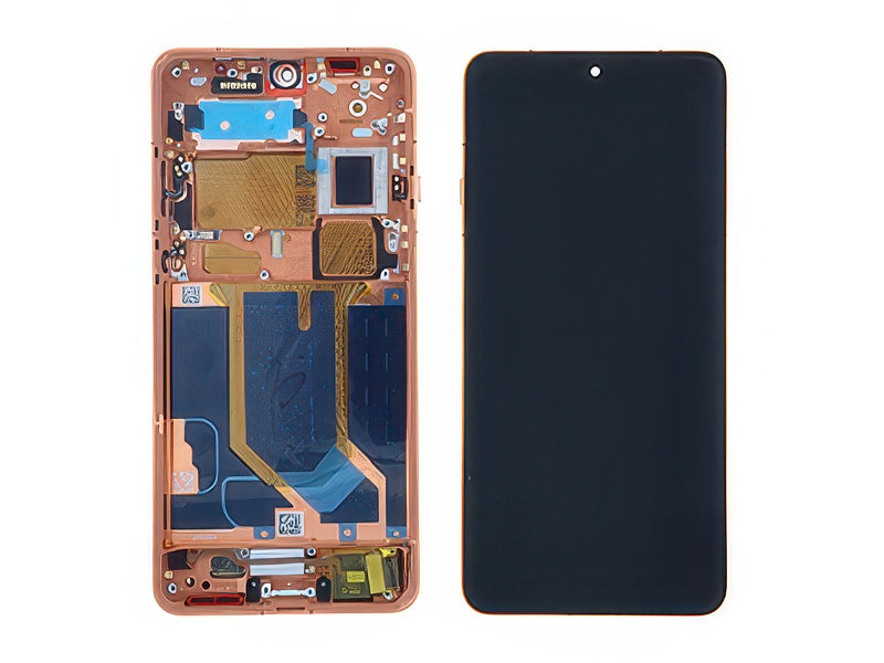Lcd + Touch Screen + Frame + Tasti Laterali Canyon Arancione per Oppo Find X9 Ultra 5G