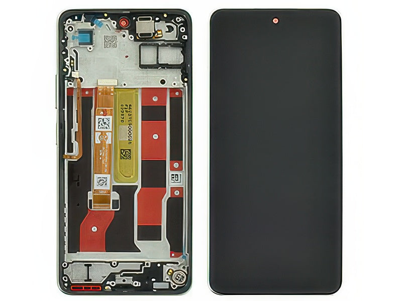 Lcd + Touch Screen + Frame + Tasti Laterali Olive Verde per Oppo A5 Pro 5G