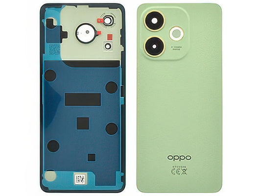 Cover Batteria + Vetrino Camera + Adesivi Olive Verde per Oppo A5 Pro 5G