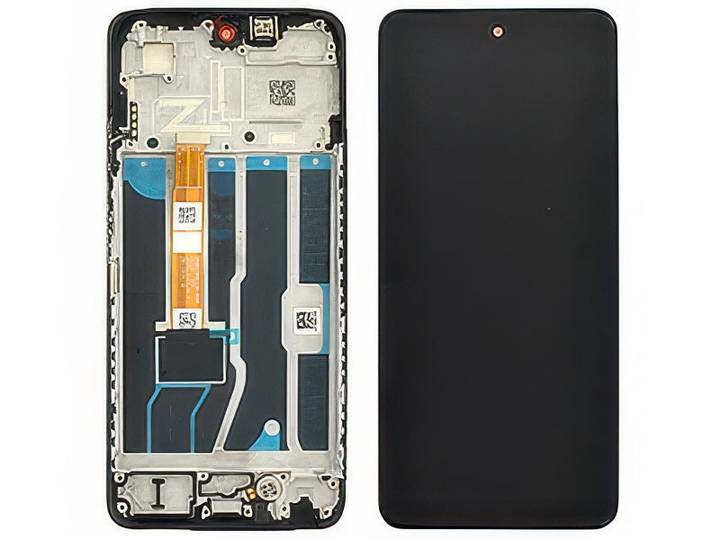 Lcd + Touch Screen + Frame + Altoparlante + Vibrazione + Switch Tasti Laterali Nero per Oppo A5X