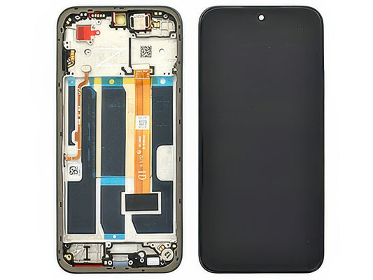 Lcd + Touch Screen + Frame + Tasti Laterali Sapphire Black per Oppo A6 4G
