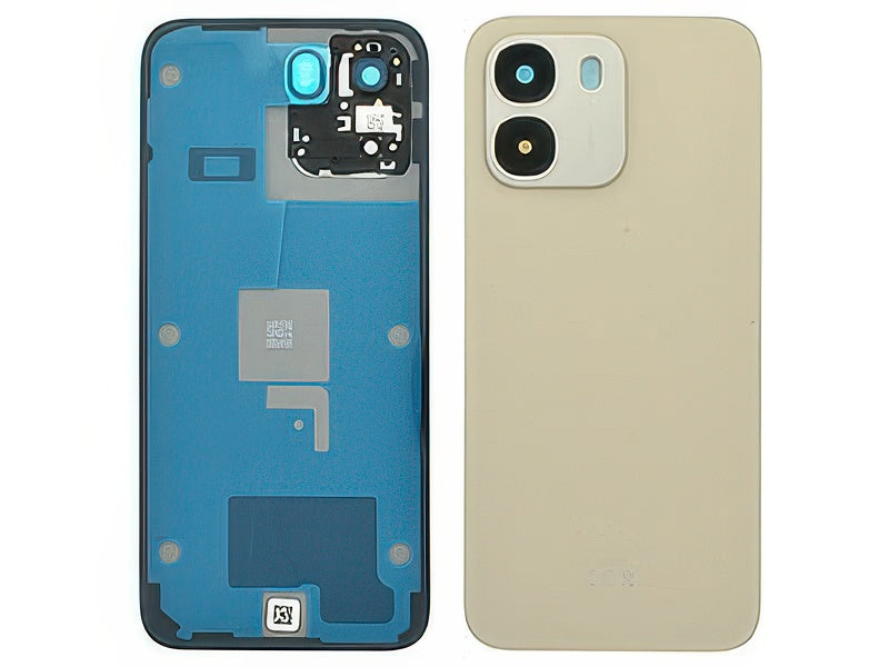 Cover Batteria + Vetrino Camera + Adesivi Aurora Oro per Oppo A6 4G