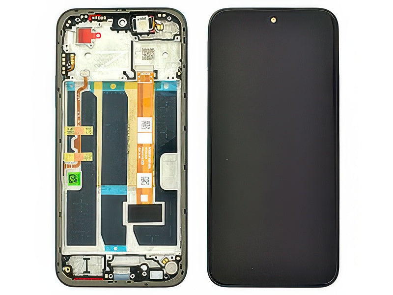 Lcd + Touch Screen + Frame + Tasti Laterali Sapphire Black per Oppo A6 5G