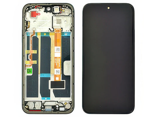 Lcd + Touch Screen + Frame + Tasti Laterali Sapphire Black per Oppo A6 5G
