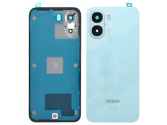 Cover Batteria + Vetrino Camera + Adesivi Ice Blue per Oppo A6X