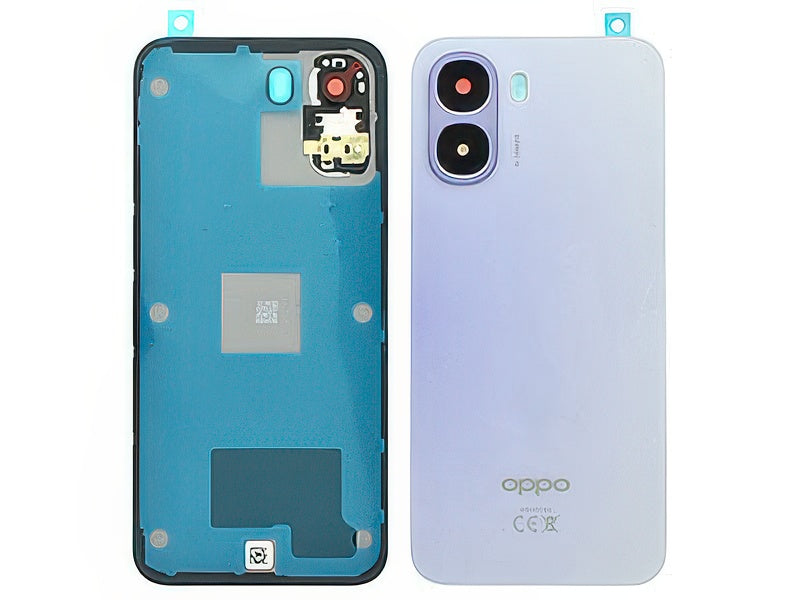 Cover Batteria + Vetrino Camera + Adesivi Violet Viola per Oppo A6X 5G