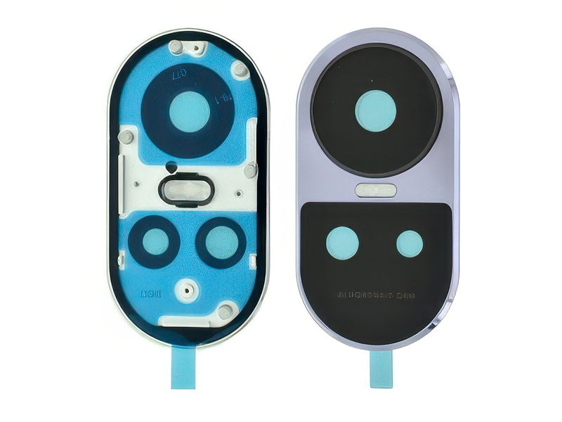 Cover Camera + Vetrino + Adesivo Glossy Viola per Oppo Reno10 Pro 5G