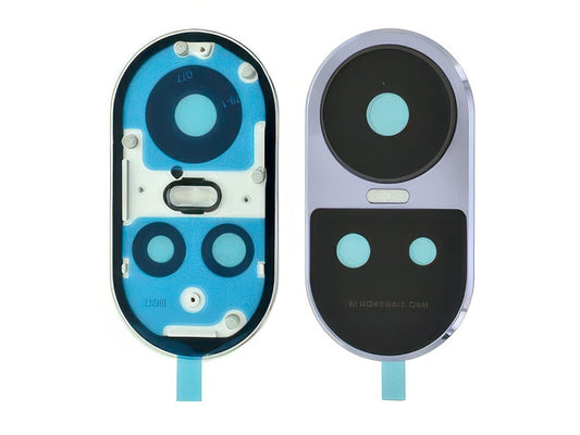 Cover Camera + Vetrino + Adesivo Glossy Viola per Oppo Reno10 Pro 5G