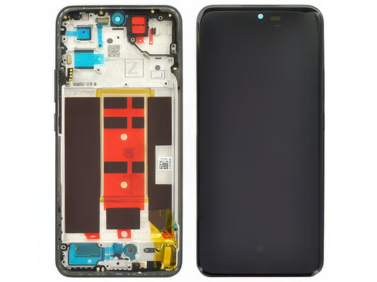 Lcd + Touch Screen + Frame + Tasti laterali Nebula Nero per Oppo Reno 12 Pro 5G