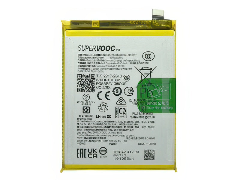 BLPA41 Batteria 5000 mAh Li-Ion + Adesivo per Oppo Reno11 F 5G