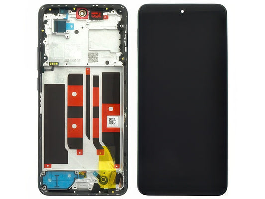 Lcd + Touch Screen + Frame + Tasti laterali Palm Verde per Oppo Reno11 F 5G