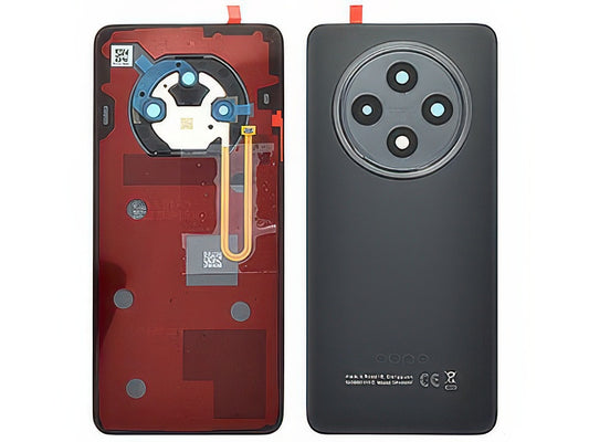 Cover Batteria + Vetrino Camera + Adesivi + Flash Matte Grigio per Oppo Reno12 FS 4G