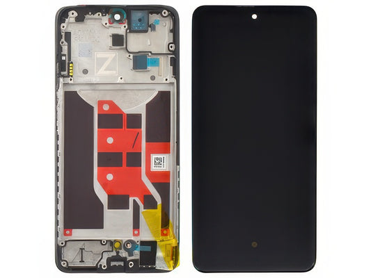 Lcd + Touch Screen + Frame + Switch Tasti Laterali Nero per Oppo Reno12 FS 5G