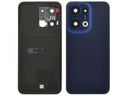 Cover Batteria + Vetrino Camera + Adesivi Luminous Blu per Oppo Reno13 5G