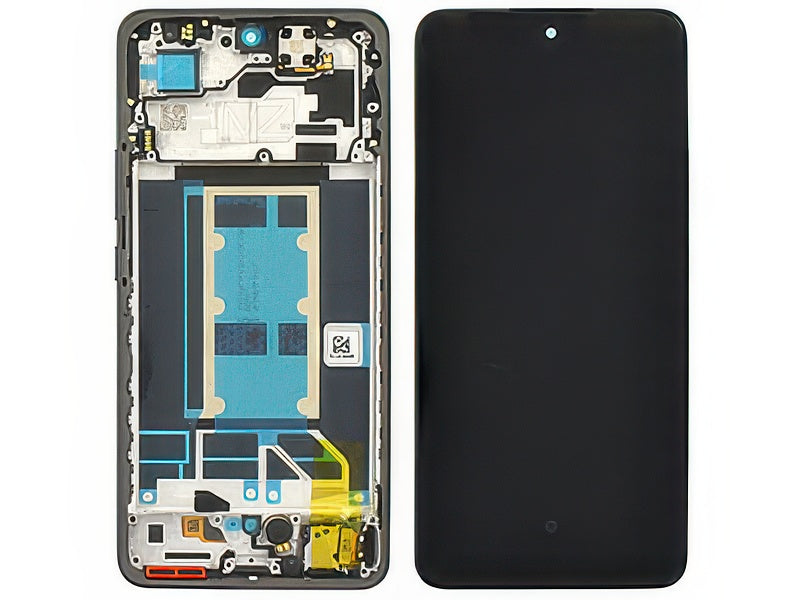 Lcd + Touch Screen + Frame + Tasti laterali Graphite Grigio per Oppo Reno13 F 5G