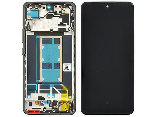 Lcd + Touch Screen + Frame + Tasti laterali Graphite Grigio per Oppo Reno13 F 5G