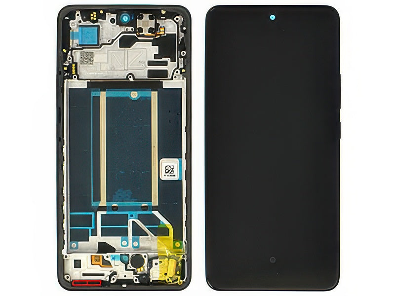 Lcd + Touch Screen + Frame + Tasti laterali Luminous Blu per Oppo Reno13 F 5G