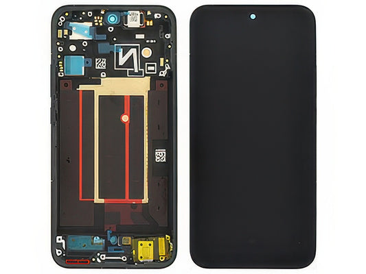 Lcd + Touch Screen + Frame + Tasti Laterali Luminous Verde per Oppo Reno14 5G