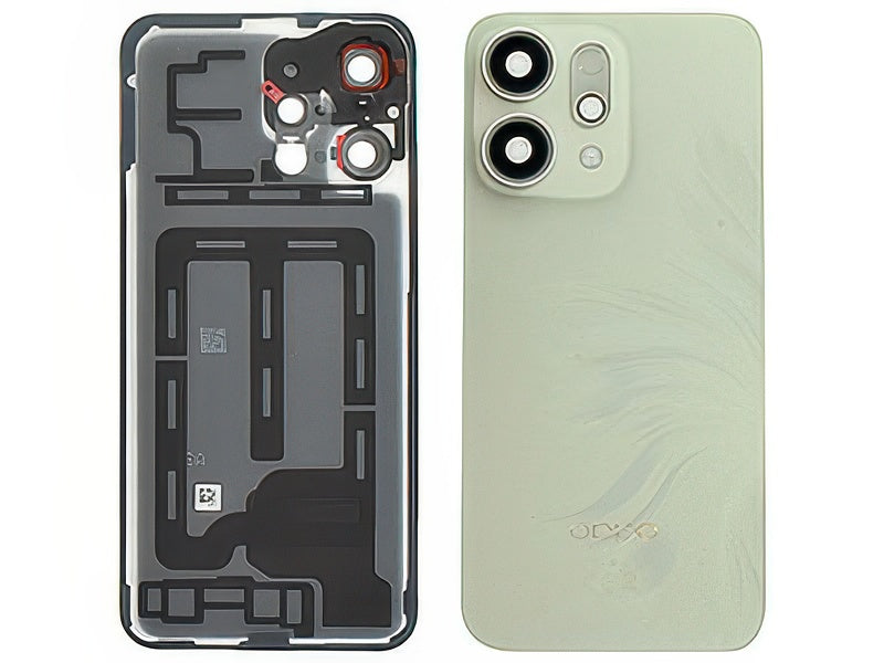 Cover Batteria + Vetrino Camera + Adesivi Opal Bianco per Oppo Reno14 5G