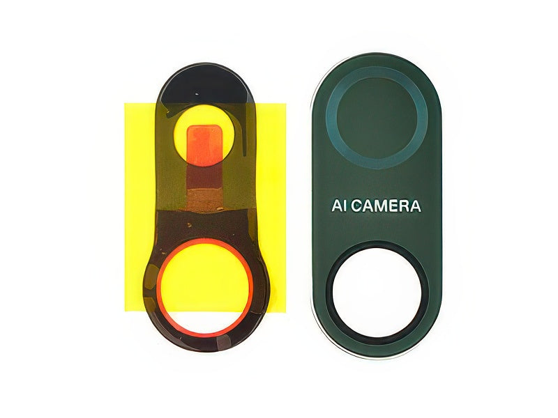 Vetrino Camera Posteriore Ultra Wide + Adesivo Luminous Verde per Oppo Reno14 5G