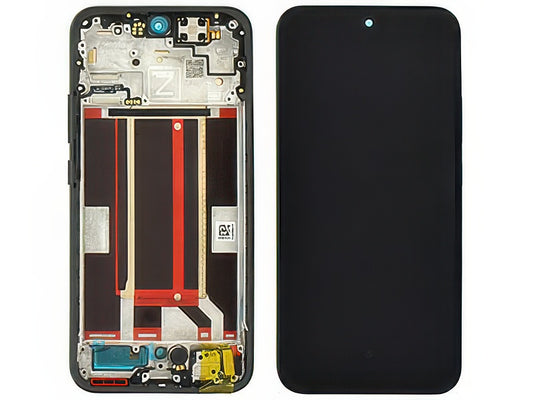 Lcd + Touch Screen + Frame + Tasti Laterali Luminous Verde per Oppo Reno14 F 5G