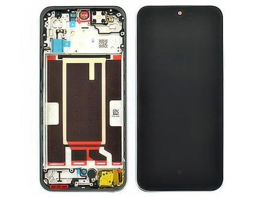 Lcd + Touch Screen + Frame + Switch Tasti Laterali Aurora Blu per Oppo Reno15 FS 5G