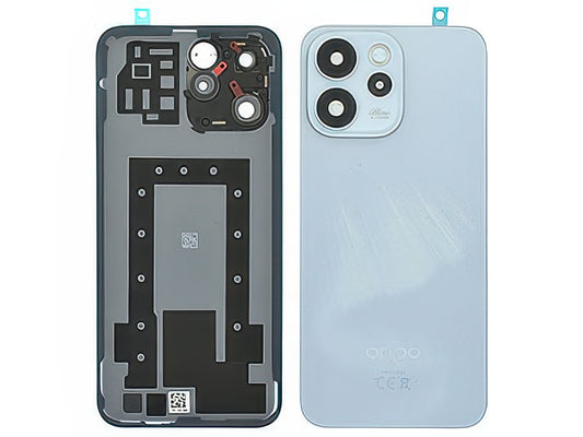 Cover Batteria + Vetrino Camera + Adesivi Aurora Blu per Oppo Reno15 FS 5G