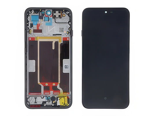 Lcd + Touch Screen + Frame + Tasti laterali Viola Nero per Oppo Reno16 FS 5G
