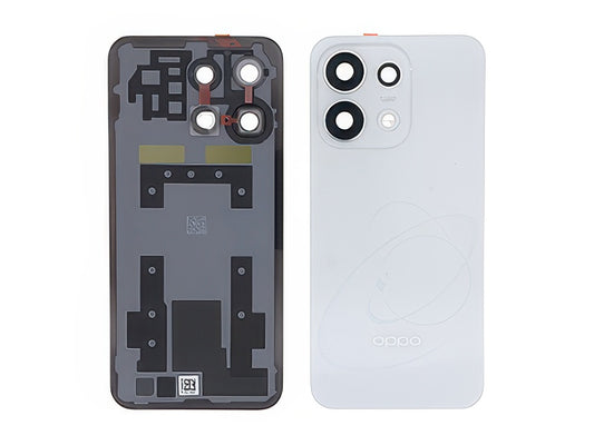 Cover Batteria + Vetrino Camera + Adesivi Pop Bianco per Oppo Reno16 FS 5G