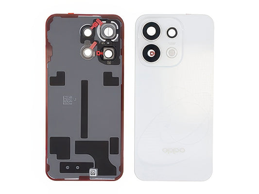 Cover Batteria + Vetrino Camera + Adesivi Pop Bianco per Oppo Reno16 Pro 5G