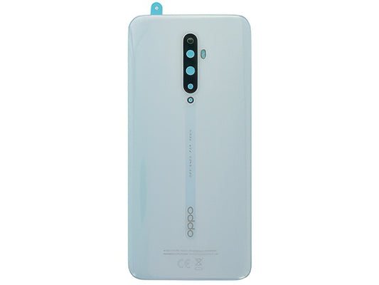 Cover Batteria + Vetrino Camera + Adesivi Sky White per Oppo Reno2 Z