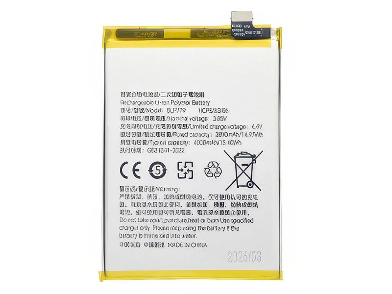 Batteria Litio 4000 mAh slim per Oppo Reno4 Z 5G