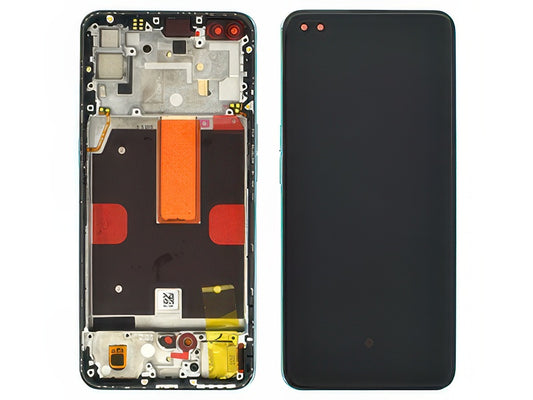 Lcd + Touchscreen + Frame + Tasti Laterali Galactic Blu per Oppo Reno4 5G