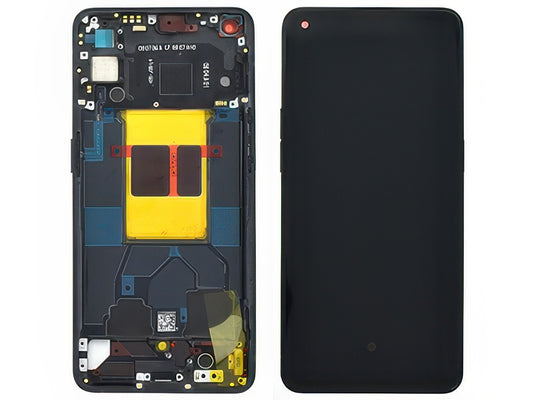 Lcd + Touchscreen + Frame + Tasti Laterali Stellar Nero per Oppo Reno6 5G