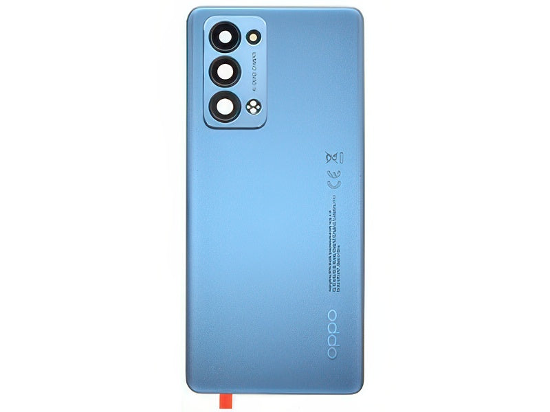 Cover Batteria + Vetrino Camera + Adesivi Lunar Grigio per Oppo Reno6 Pro 5G