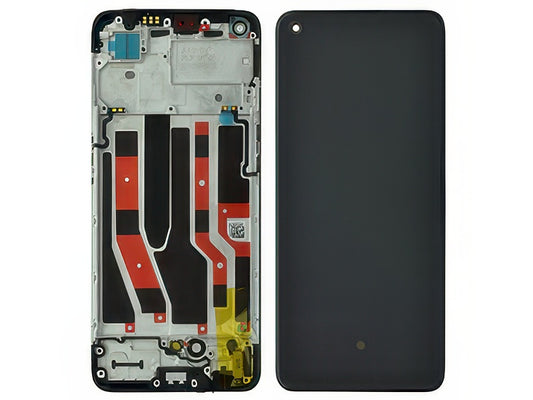 Lcd + Touchscreen + Frame + Switch Tasti Laterali Nero per Oppo Reno7