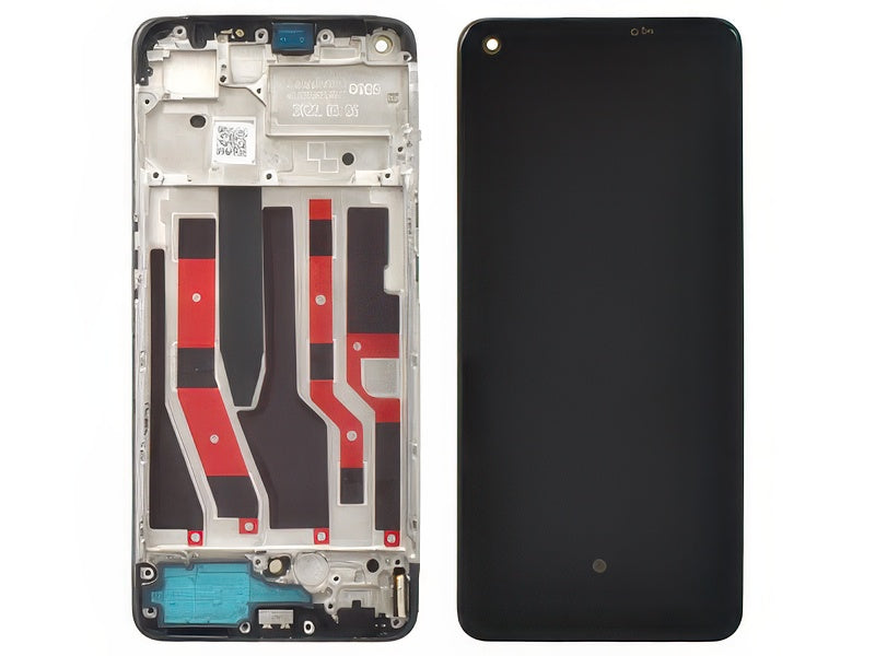 Lcd + Touch Screen + Frame Nero per Oppo Reno7