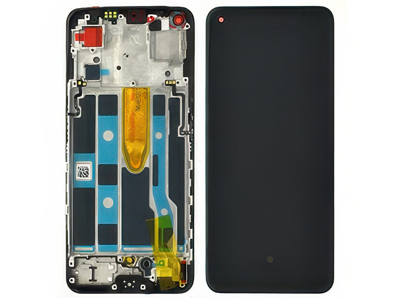 Lcd + Touchscreen + Frame + Switch Tasti Laterali Nero per Oppo Reno7 5G