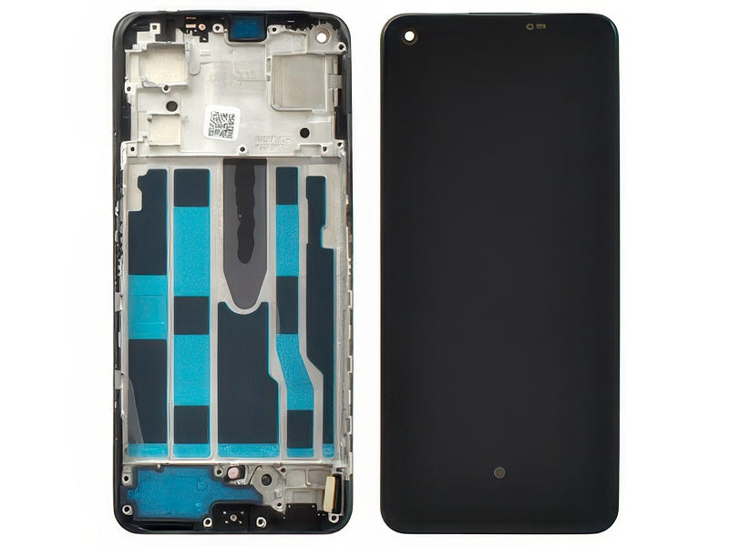 Lcd + Touch Screen + Frame Nero per Oppo Reno7 5G