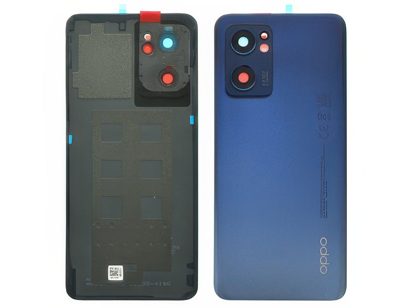 Cover Batteria + Vetrino Camera + Adesivi Stary Nero per Oppo Reno7 5G
