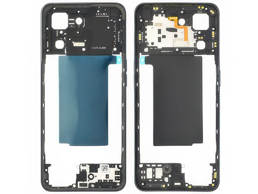 Cover Posteriore + Antenna NFC + Tasti Laterali Shimmer Nero per Oppo Reno8 5G
