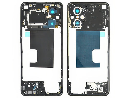 Cover Posteriore + Antenna NFC + Tasti Laterali Cosmic Black per Oppo Reno8 Lite 5G