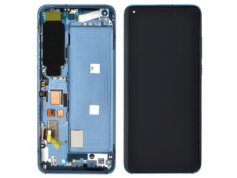 Lcd + Touchscreen + Frame + Tasti Laterali Twilight Grigio Flat Versione "C" per Xiaomi Mi 10